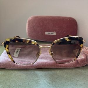 MIU MIU Women`s Sunglasses Light Havana Brown